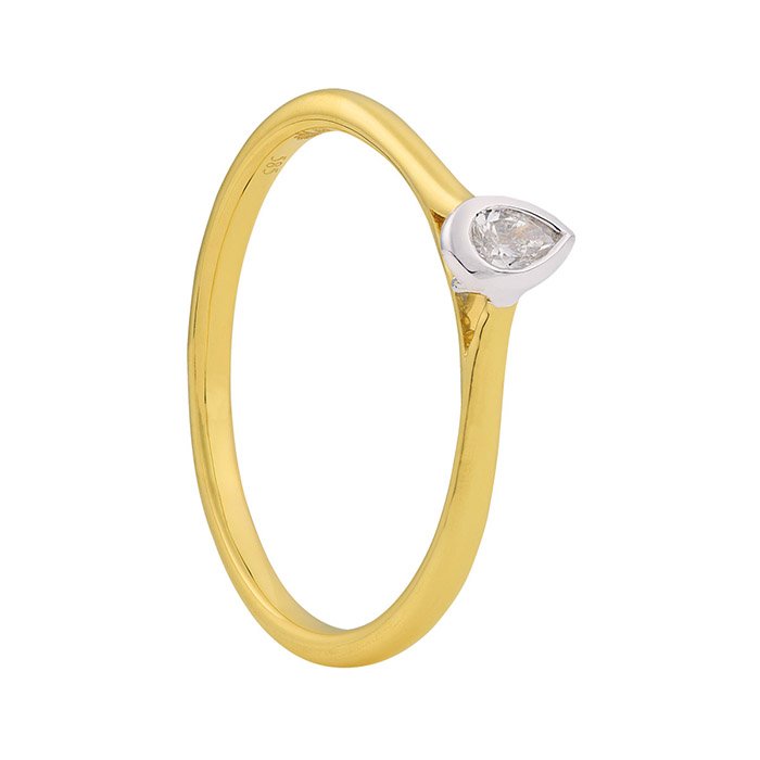 Gouden ring met diamant