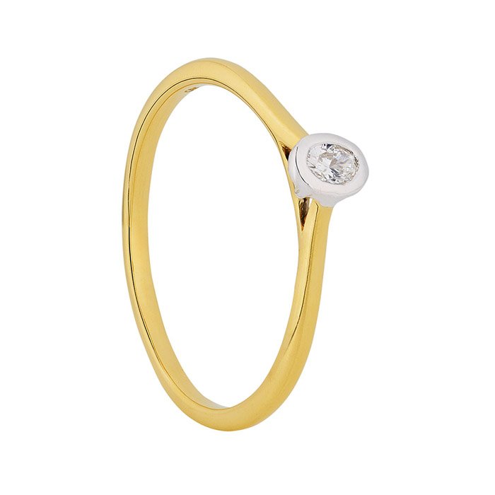 Gouden ring met diamant