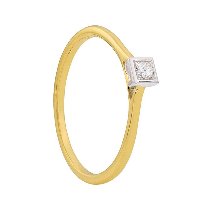 Gouden ring met diamant