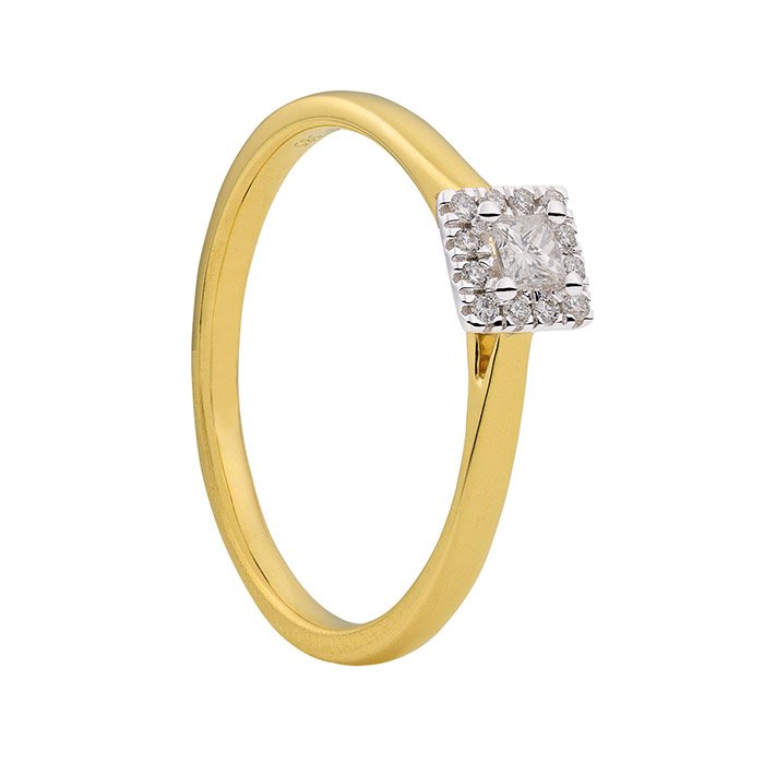 Gouden ring met diamant
